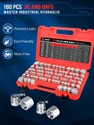 Complete Hydraulic Fittings Kit - 180pc Jic And Orfs Caps Plugs