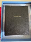 Smythson Bond St Black Leather 3- Ring Binder   Telephone Address Book  Nib