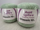 Aunt Lydia s Classic Cotton Crochet Thread Size 10 lot Of 2 mint Green 154 0428