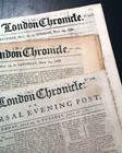 Five 18th Century London England Pre Revolutionary War Era 1758-1772 Newspapers 