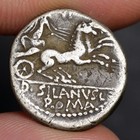 Roman Republic Denarius 91bc Ancient Rome Silver Coin Silanus Victory Roma