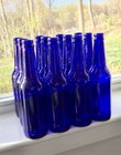 12 Pcs Cobalt Blue Glass Bottles Beer Bottle Trees Garden Decor Diy Crafts L  k 