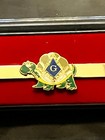 Masonic Are You A Turtle  Ybysaia Tie Bar Necktie Gold Color Freemason New 