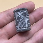 Near Eastern Old Rare Stone Intaglio Cylinder Seal Old Bead