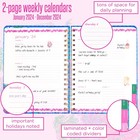 Lilly Pulitzer Daily Planner 2024 Large Agenda Dated January 2024 - December