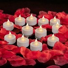 500 Pcs Red Rose Petals   12 Led Tea Light Candles Set For Wedding  Valentine s 