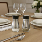 Salt   Pepper Shaker Set Stainless Steel Covering Glass Bpa-free  4 42 Oz