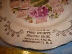 Bergenfield New Jersey   Market Advertising Calendar Plate  1911 Fred Strutt