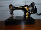 Antique Singer Sewing Machine Model 128   La Vencedora    Hand Crank  Serviced
