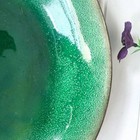 Vintage Mcm Green Enamel Over Copper Bowl Dish Mid Century Modern