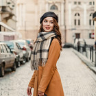 Winter Scarf For Women  Long Blanket Oversized Plaid Shawl Wrap