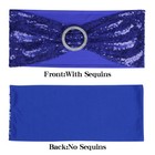 10-100pcs Stretch Sequin Wedding Chair Bands With Buckle Slider Sashes Bow Decor