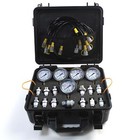 5x Gauges Hydraulic Pressure Test Kit 5x Hose 13x Coupling 14x Tee Fitting Set