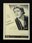 Lotte Lehmann 1944 Booking Ad Musical Performer Concert Soprano