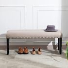Upholstered Bench With Nailhead Trim  Dining Bench Entryway Bench Bedroom Bnench