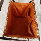1776 Wood Frame Folding Sewing Knitting Yarn Caddy Basket Bag Colonial Red 1970s