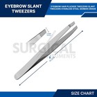 Professional Slant Tip Eyebrow Tweezers Precision Hair Removal Tool German Grade