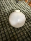 Antique Vintage White Milk Glass Globe Ball Weathervane Lightning Rod Ball Globe