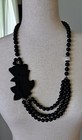 Vintage Lee Sands Flower 3-strand Necklace Mother Of Pearl Inlaid Multicolor