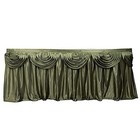 14 Feet Eucalyptus Sage Green Satin Drape Table Skirt Banquet Wedding Catering
