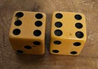 Vintage Bakelite Butterscotch Dice Set  5 8  Pair
