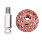  38mm Tire Repair Grinding Head Coarse Grit Buffing Wheel With Linking Rod 