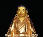 12 2  Old Tibet Copper Gold Carving Je Tsongkhapa Lama Teacher Buddha Statue
