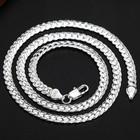 925 Sterling Solid Silver Chain Necklace Jewelry For Women Men Fashion Gift
