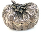Vintage Cambodian 900 Silver Pumpkin Shaped Trinket Or Betel  Box  66 Grams