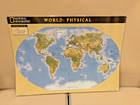 National Geographic Map Of The World Physical Political Laminated Color Desk Map