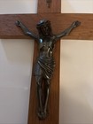Vintage Catholic Crucifix Wall Cross Wood 12  Christianity Made In Germany