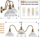 Vintage 3-light Wall Sconces Modern Bathroom Vanity Lighting 3-light Brass
