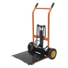 577lbs Hydraulic Material Lift Winch Stacker Adjustable 36in Pallet Dolly Lift