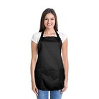  Apron Commercial Restaurant Home Bib Spun Poly Cotton Kitchen Aprons 1 Black