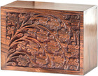 Rosewood Cremation Urn For Human Ashes Adult Memorial Funeral Wooden Urn
