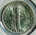 1944-d Mercury Dime - Au unc -  3-28 