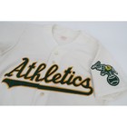 Vintage Rawlings Oakland Athletics Baseball Jersey Mens 44 White Made In Usa Mlb