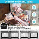 Rechargeable 5x Magnifying Glass For Reading  Large Bright Full Page Magnifier W