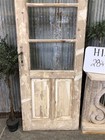 Antique French Single Door  28x87  4 Pane Glass  European Reclaimed H138