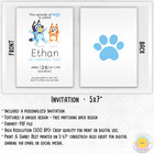 Bluey Birthday Invitation - Personalized Digital Invitation