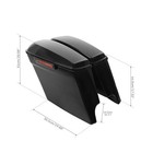 Vivid Black 5 Saddlebags With Conversion Bracket For Softail 1984-2017