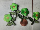 Yellow Flower Embroidery Sew Iron On Patch Badge Embroidered Fabric Applique 4pc