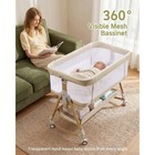 Baby Bassinet Bedside Crib  3-in-1baby Bassinet Bedside Sleeper Rocking Bedside