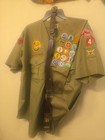 Vintage Boy Scouts Of America  Size 16 Short Sleeve Uniform With Belt And Pouch