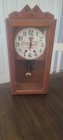 Antique Primitive Coca-cola Mantel Clock With Key