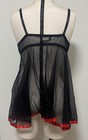 Red And Black Floral Babydoll Lingerie