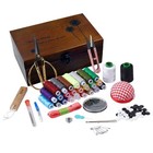 Sewing Kit  Wooden Sewing Kit Box For Adults  Wooden Sewing Basket With Acces   