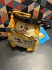  Vintage 1981 Dakin Garfield Plush 6  Graduation Phi Beta Catta Stuffed Cat Grad