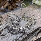 New Solid Sterling Silver Celtic Dove Earrings  Irish Jewelry  Scottish Gift 925