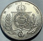 Brazil - Pedro Ii - Silver 1000 Reis - 1860 - Km-465 -  3759 Asw 